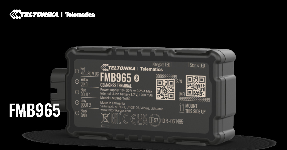 FMB965 - Rastreador 2G De Motocicletas Con Batería Interna Grande