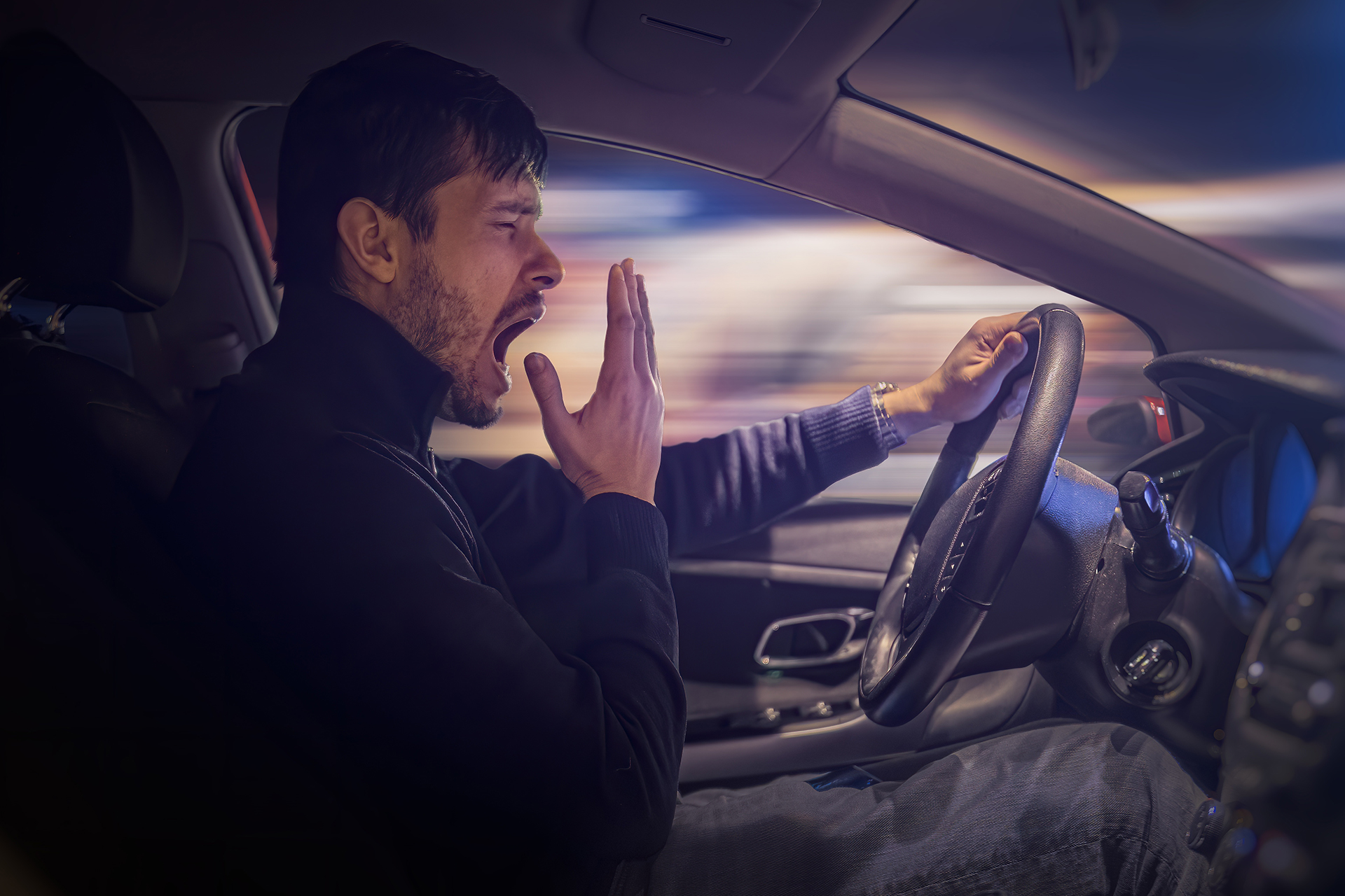 Driver notification on drowsiness, distraction, and yawning